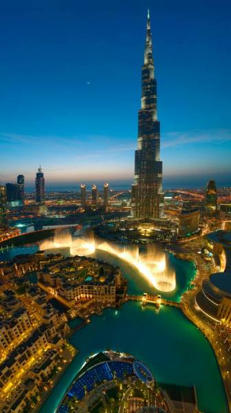 Photograph David Taylorbramley Burj Khalifa With Fountains on One Eyeland